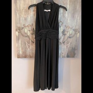 EUC Evan Picone Black Knit Midi Dress 8P